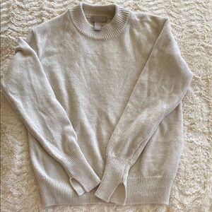 H&M Cream Crewneck Sweater Soft Knit